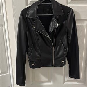 Dynamite Women's Black Faux Leather Jacket